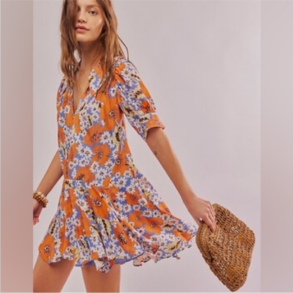 Free People Sugar Crush Floral Summer Mini Dress